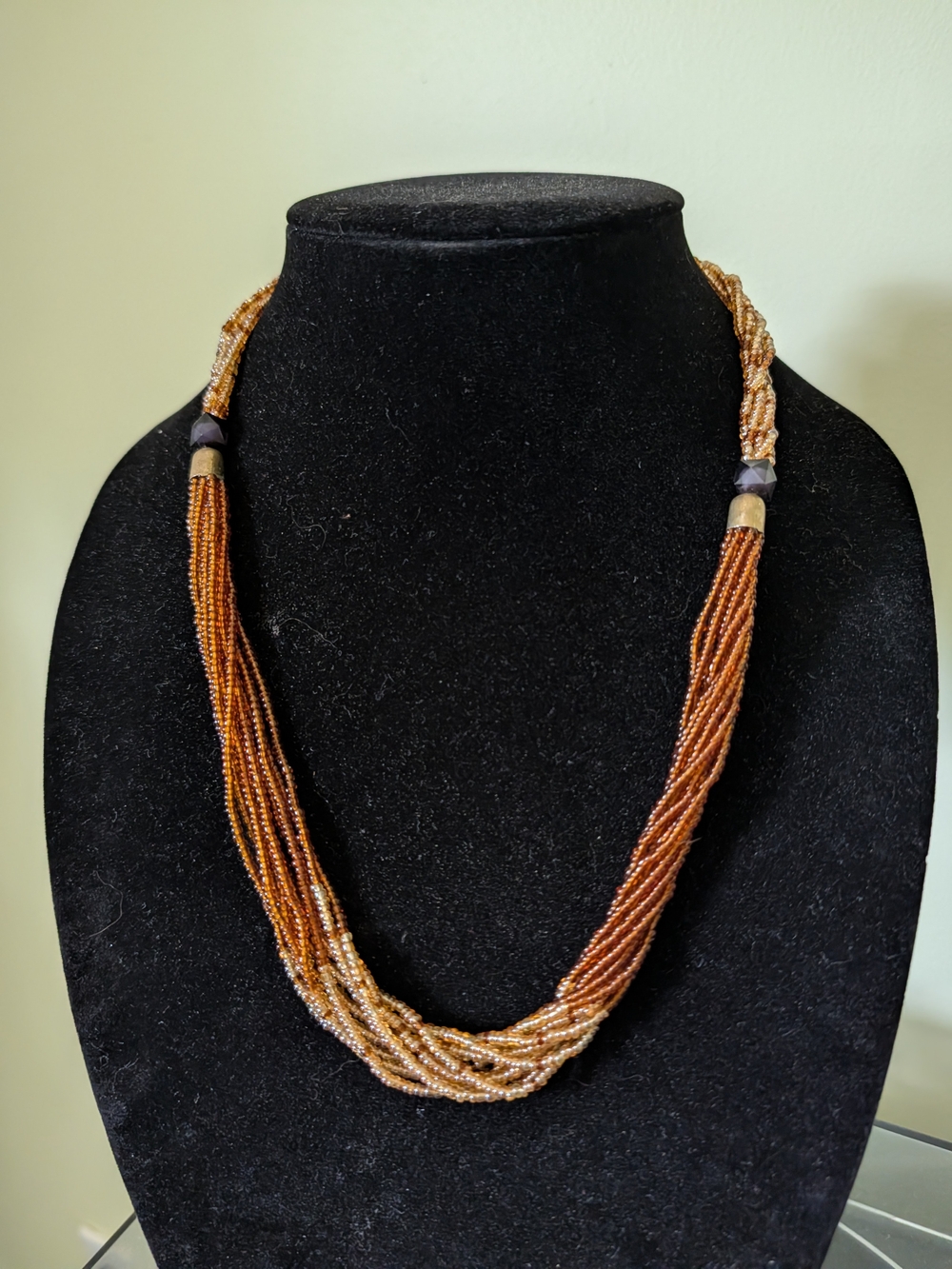 Multi-Strand Copper Bead Necklace - Women Jewelry